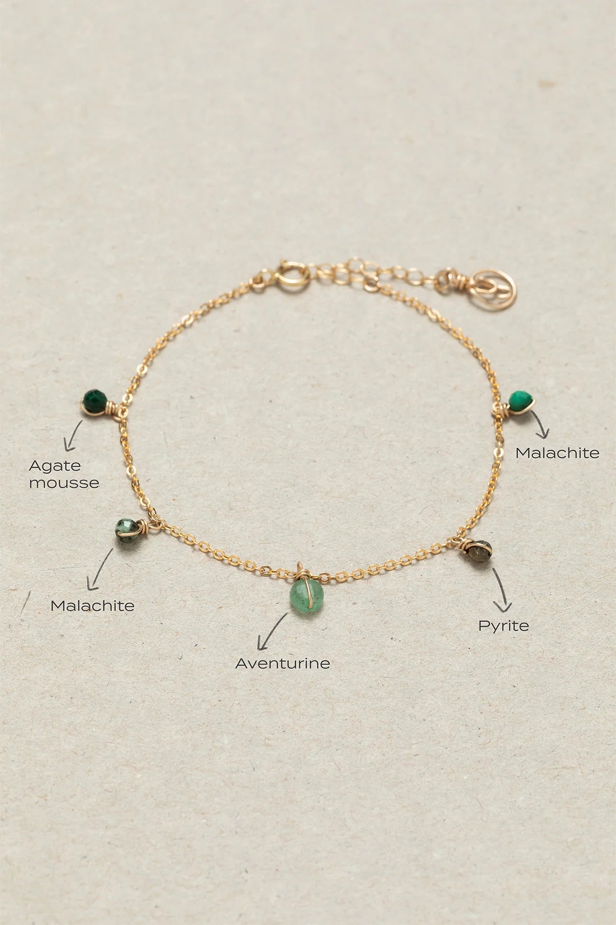 Bracelet Damas - Menthe 薄荷色寶石手鍊