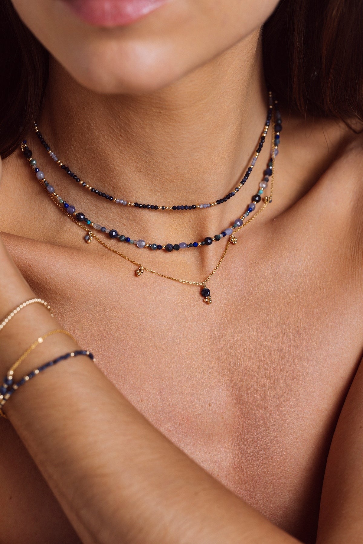 Collier Vénus - Azur 維納斯藍影天然寶石項鍊