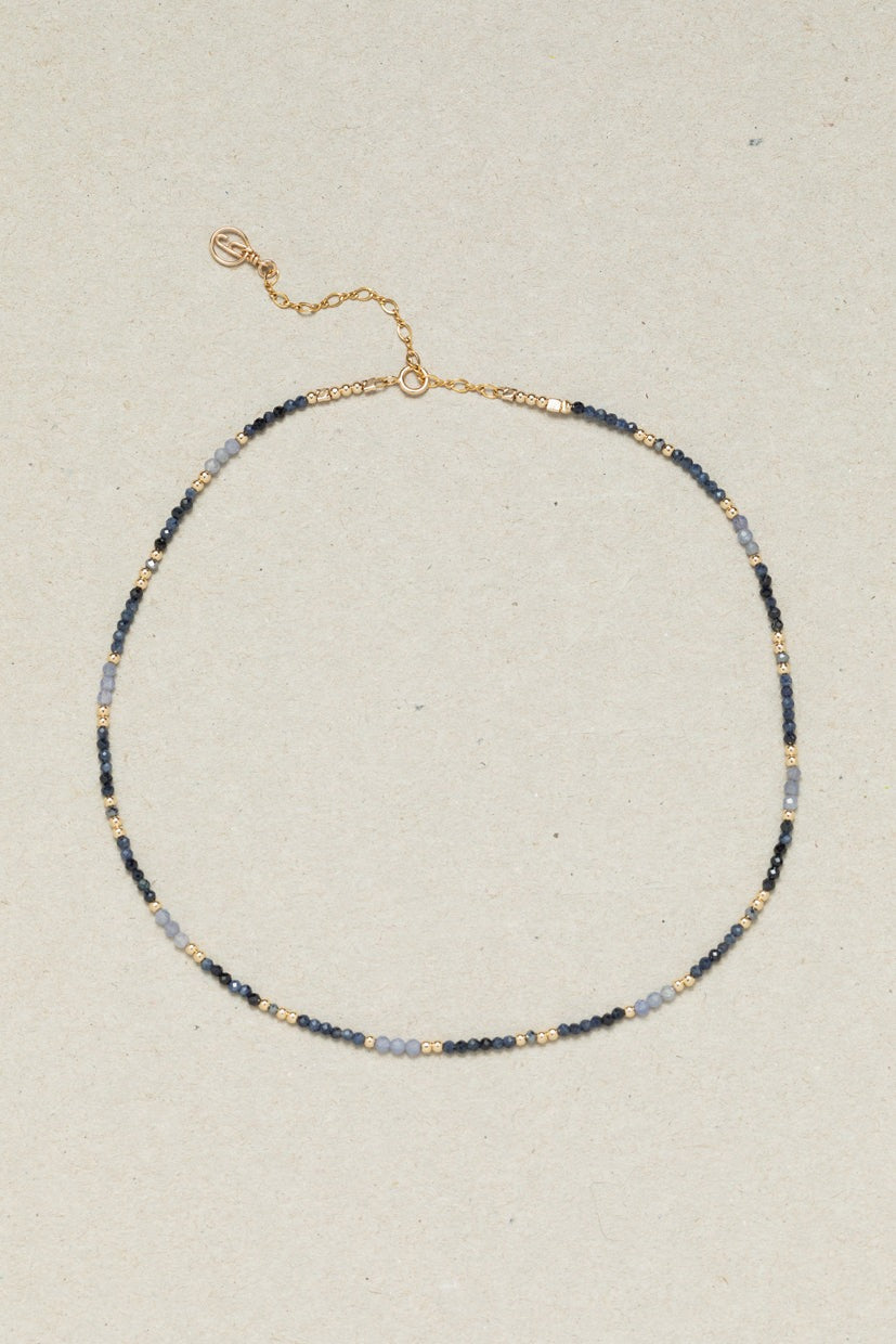 Collier-Bracelet double Queen - Azur 滿圈藍寶石項鍊/手鍊(一飾兩用)