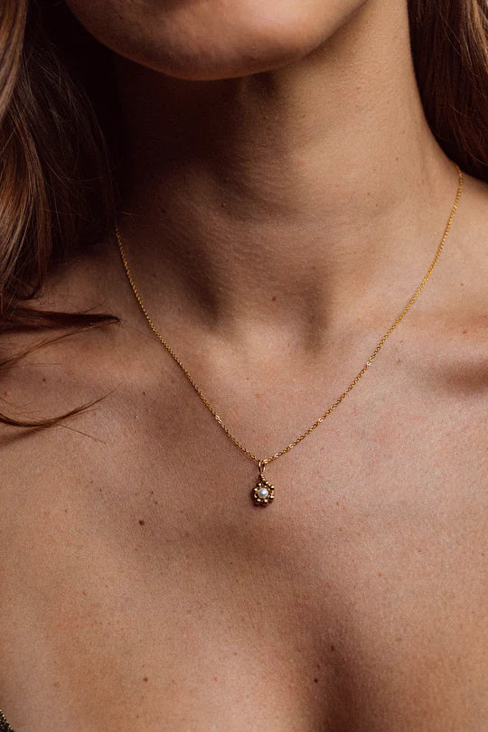 Pendentif Daisy - Perle de culture 花語珍珠項鍊