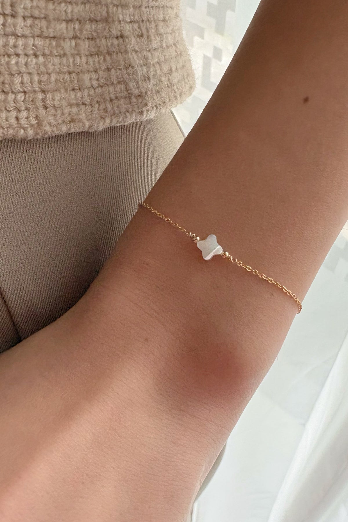 Bracelet Swan étoile - Nacre 幸運星母貝手鍊