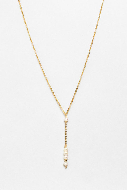 Collier long Théa - Perle de culture 希雅珍珠鎖骨細長鍊