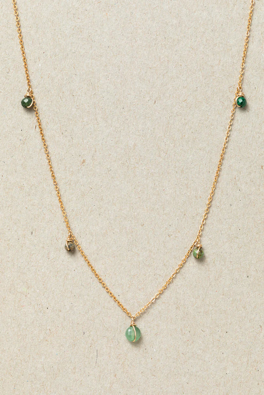 Collier Damas - Menthe 薄荷色寶石項鍊