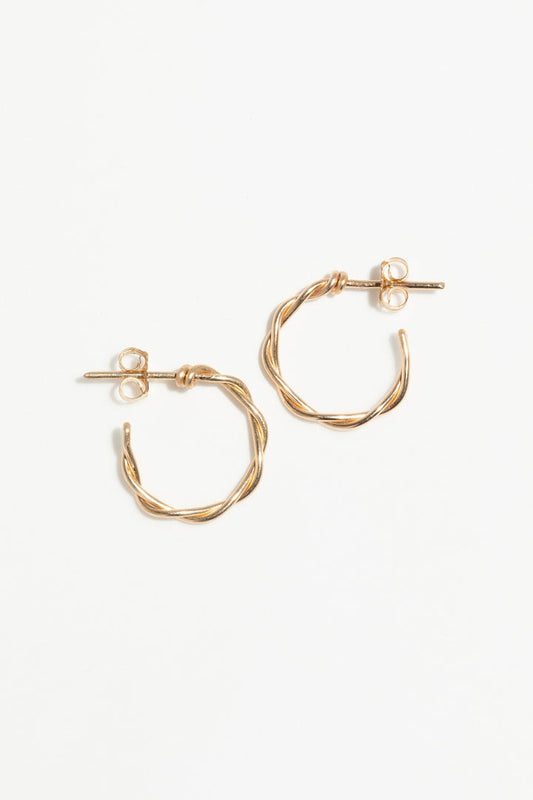 Mini Créoles Torsade - 小交織耳環