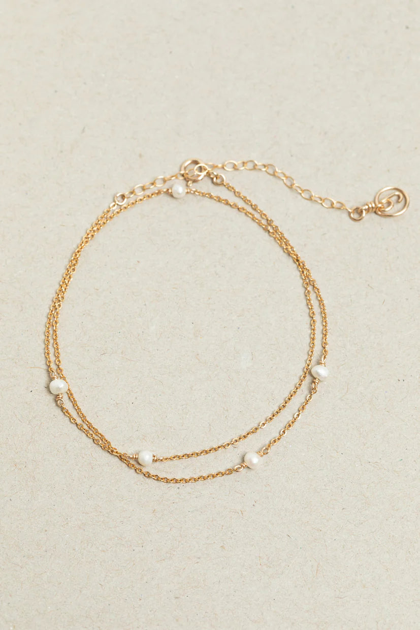 Collier-Bracelet Satellite - Perles de culture 星空珍珠項鍊 (雙圈手鍊)