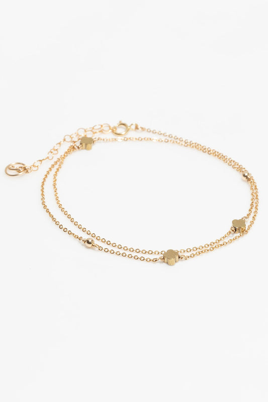 Bracelet - Collier Amaya - Trèfle Pyrite 閃耀幸運草項鍊/手鍊