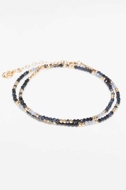 Collier-Bracelet double Queen - Azur 滿圈藍寶石項鍊/手鍊(一飾兩用)