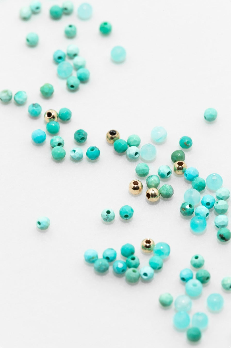 Coffret collier Queen + 1 grand Trésor 綠松石玫瑰項鍊/手鍊(一飾兩用)