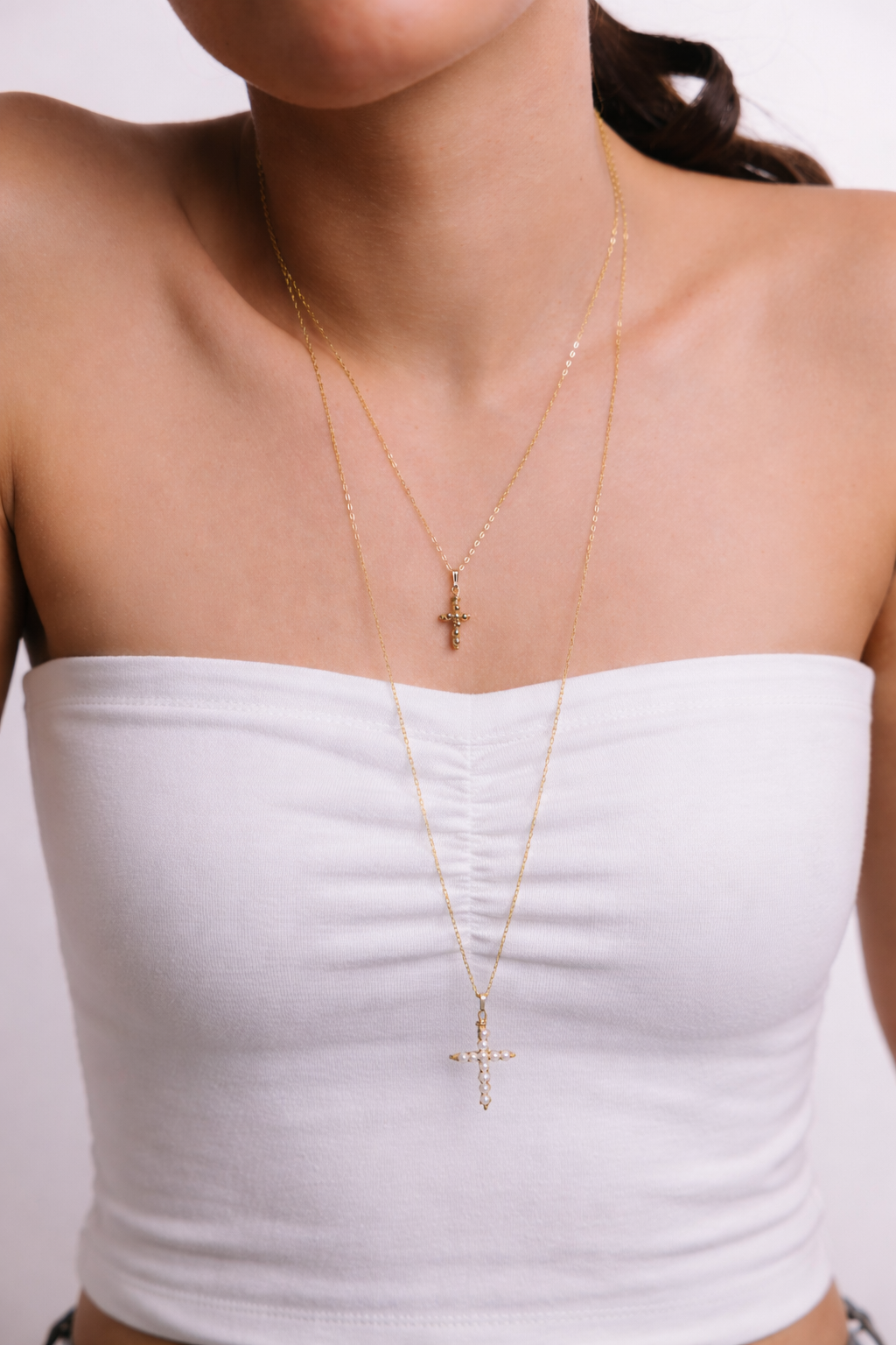 Collier Véra YAY 珍珠十字項鍊