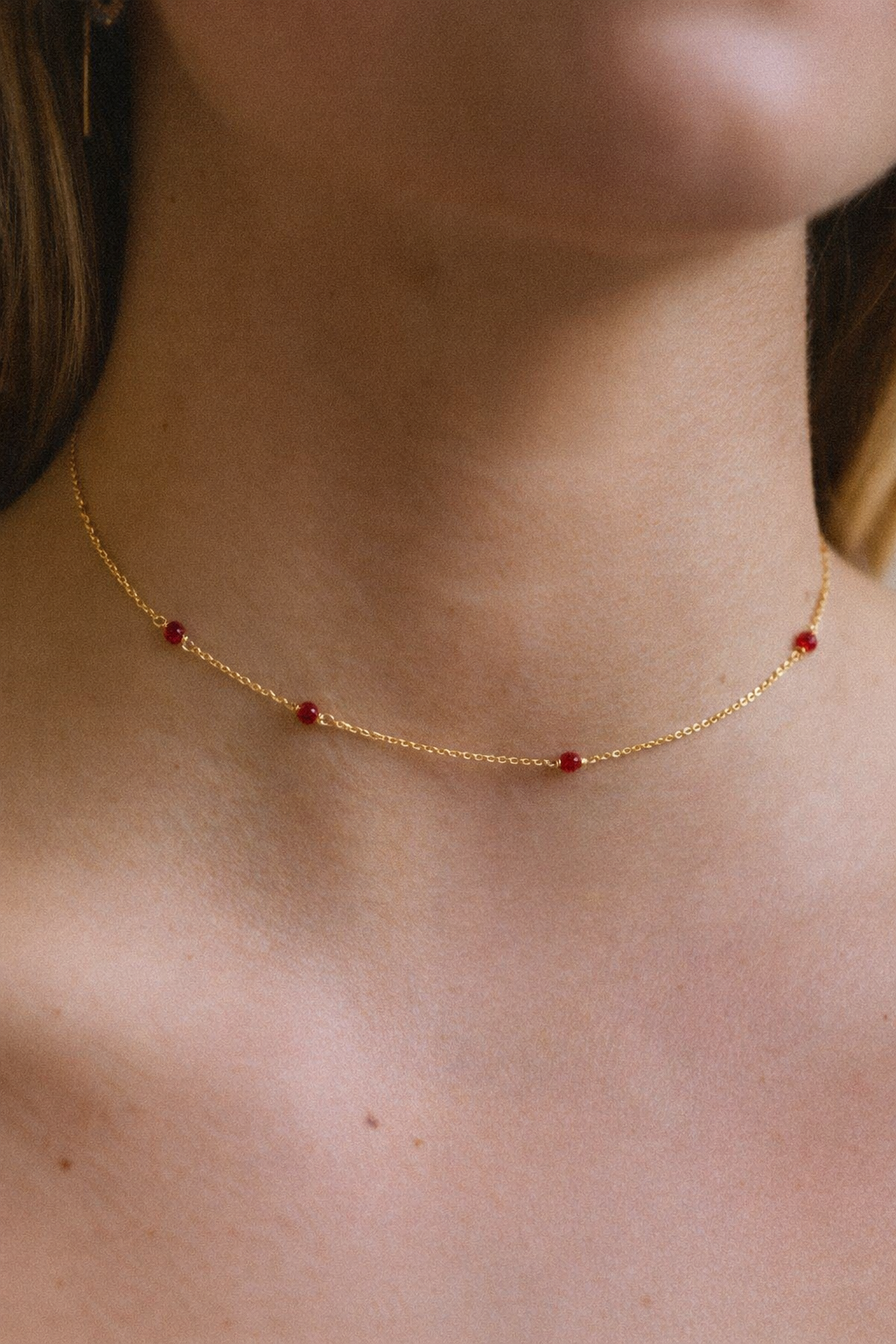 Collier-Bracelet Satellite - 星空紅瑪瑙項鍊/手鍊(一飾兩用)