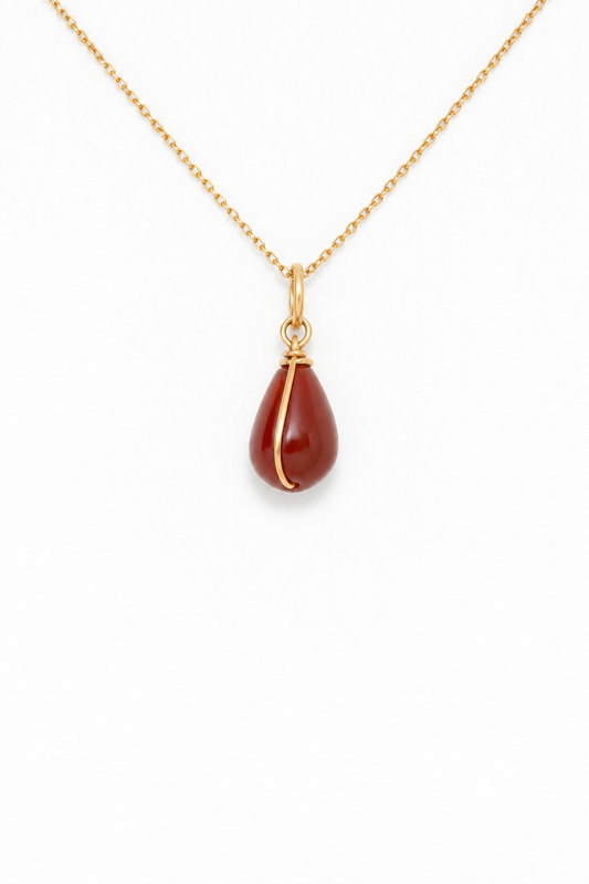 Pendentif Joumana - Flamme 紅瑪瑙吊墜(不含金鍊)