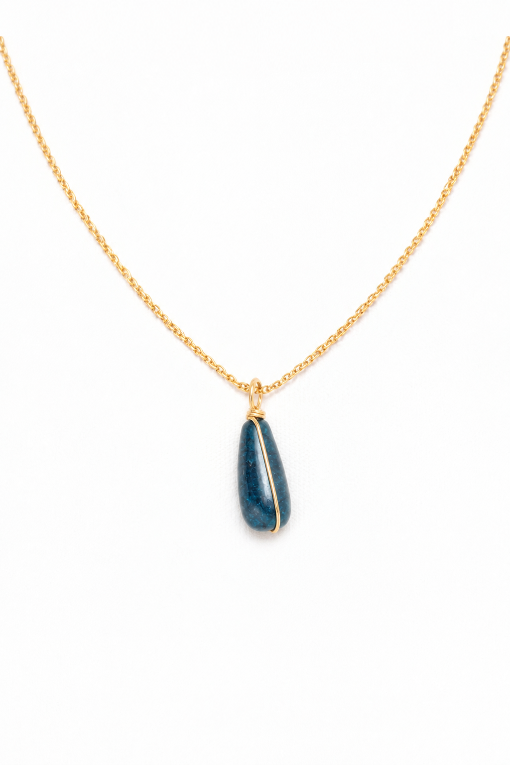 Pendentif Joumana - Azur 藍色磷灰石吊墜 (不含金鍊)