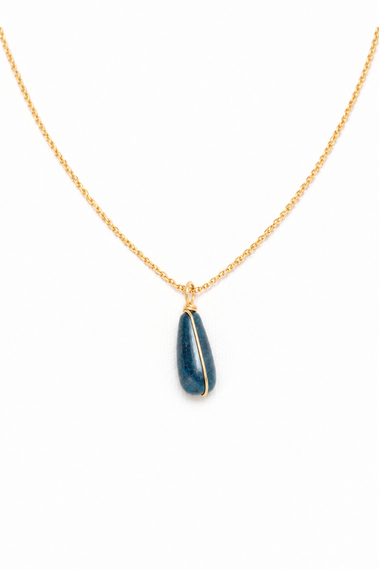 Pendentif Joumana - Azur 藍色磷灰石吊墜 (不含金鍊)