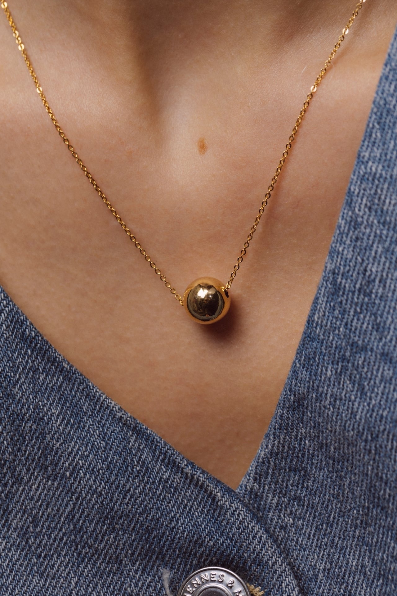Collier long Stella - Or 經典金球項鍊