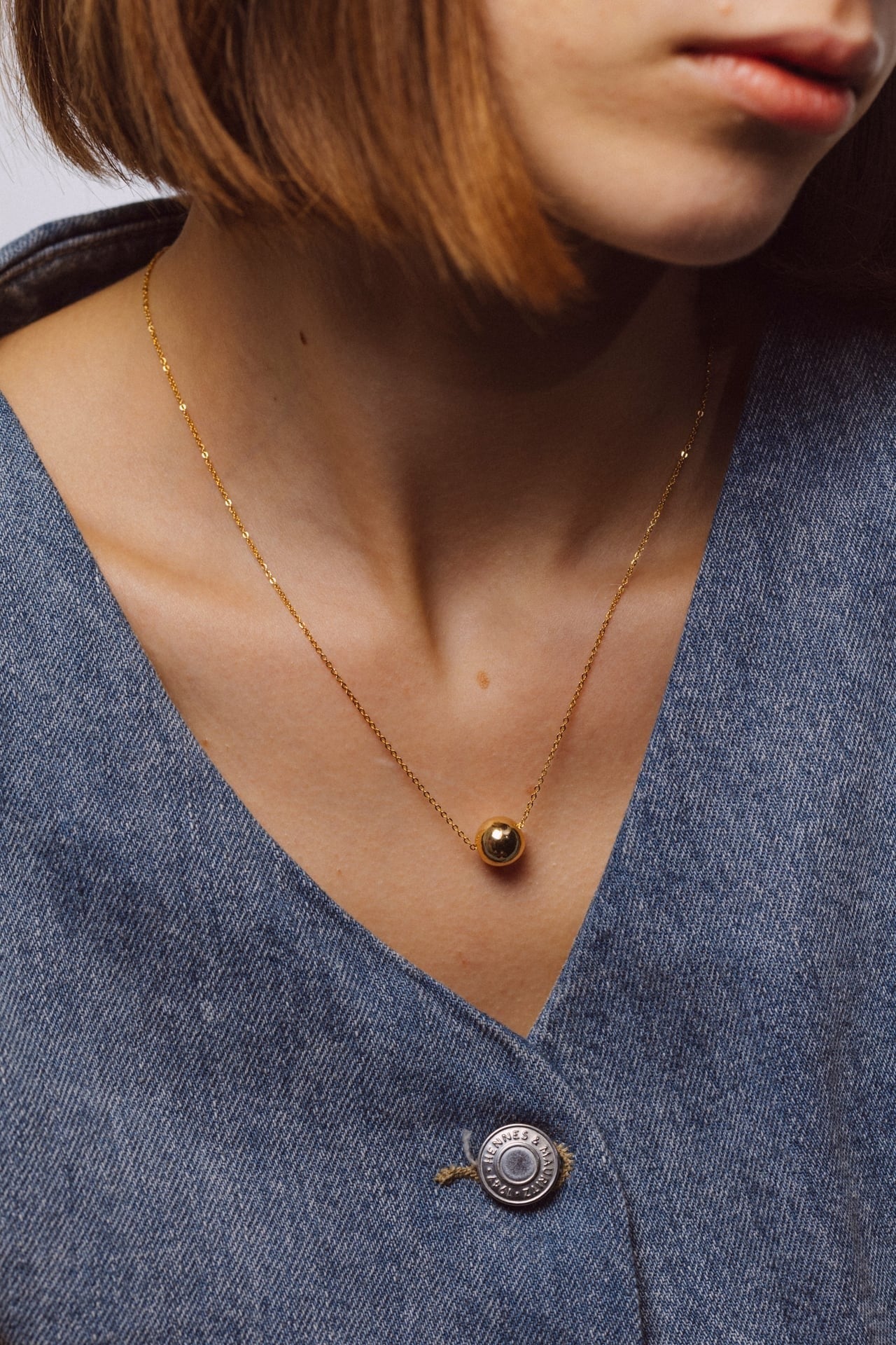 Collier long Stella - Or 經典金球項鍊