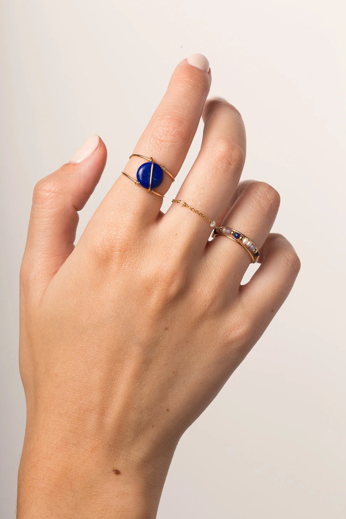 Bague Organique - Lapis Lazuli 青金石戒指