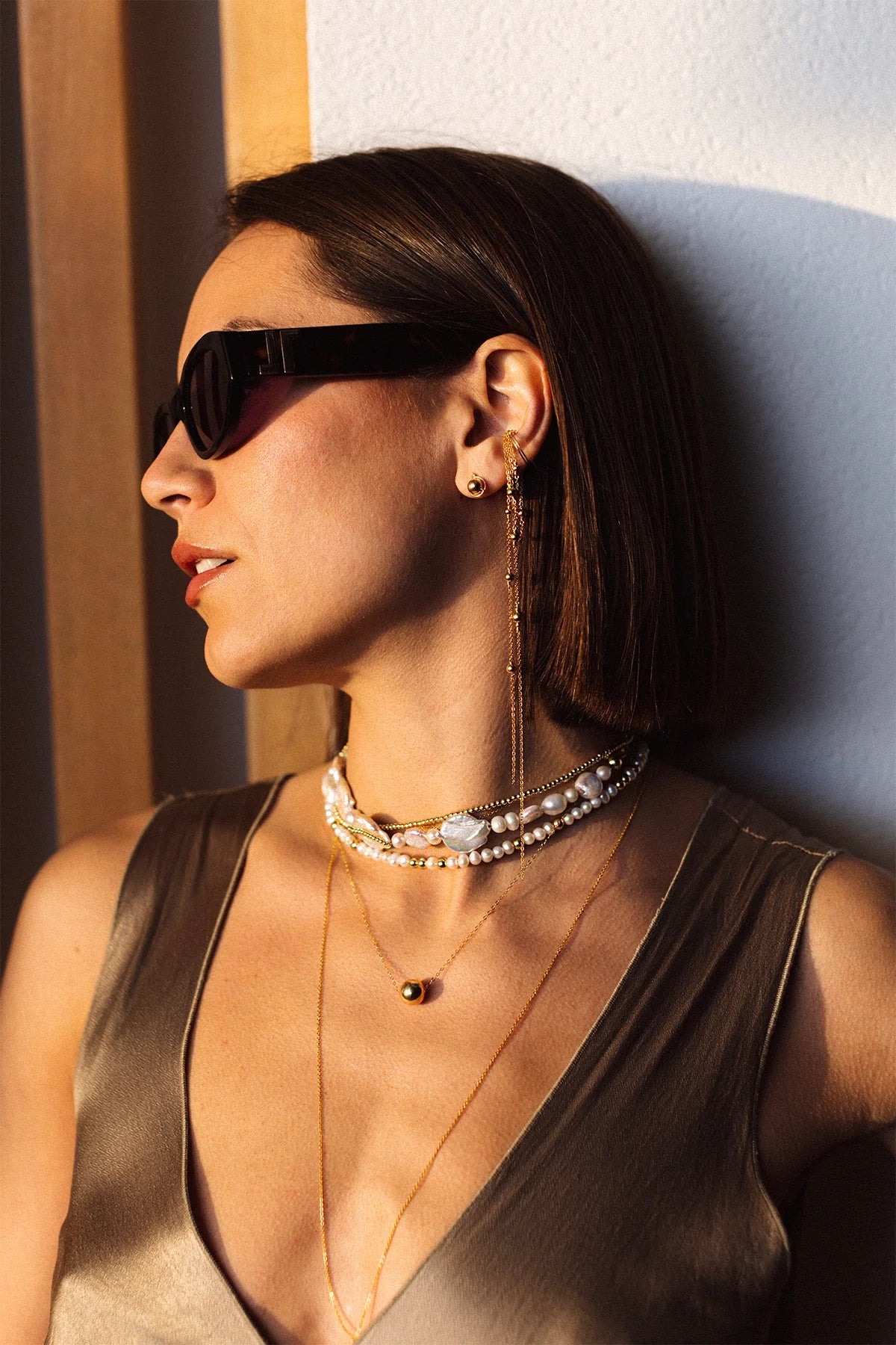 Collier long Stella - Or 經典金球項鍊