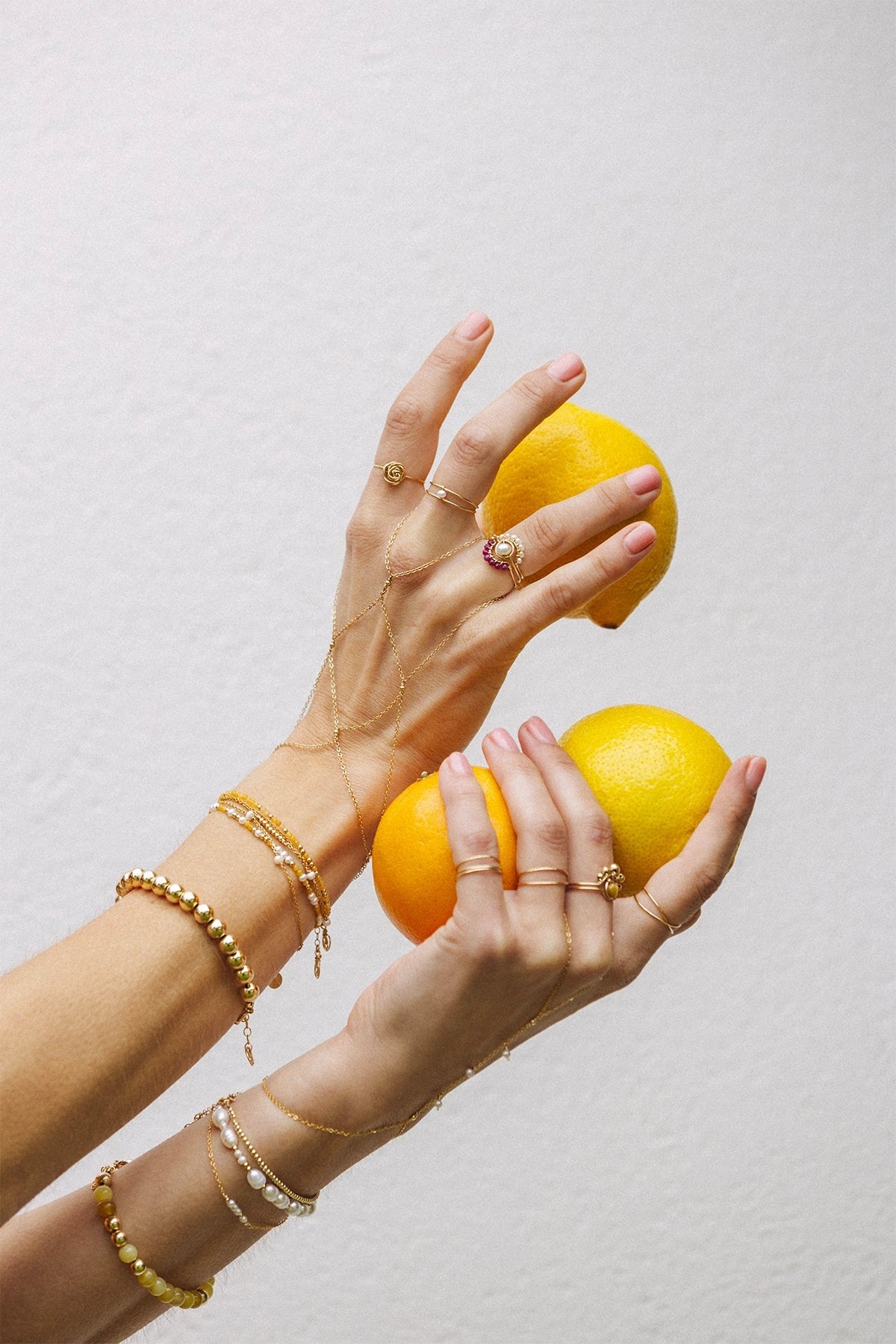 Bague double Essentiel - 雙線珍珠戒指