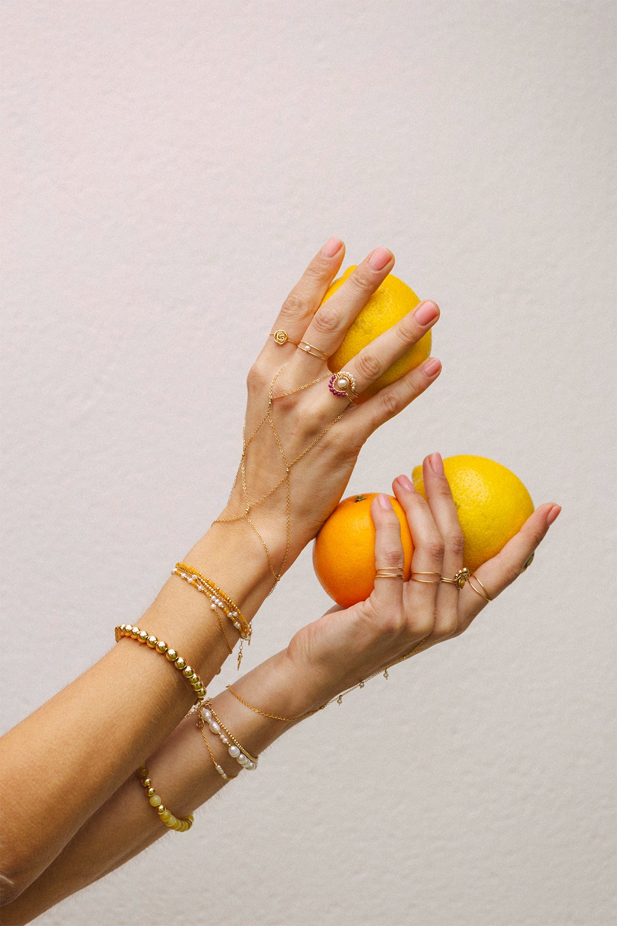 Bracelet queen jade abricot 杏色玉石手鍊