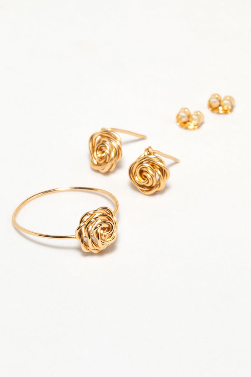 Coffret Rosa - 珍貴心意玫瑰戒指+耳環組合