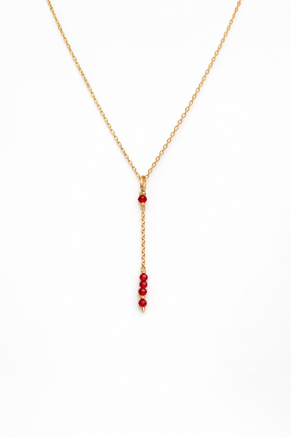 Collier long Théa - 希雅紅瑪瑙鎖骨細長鍊