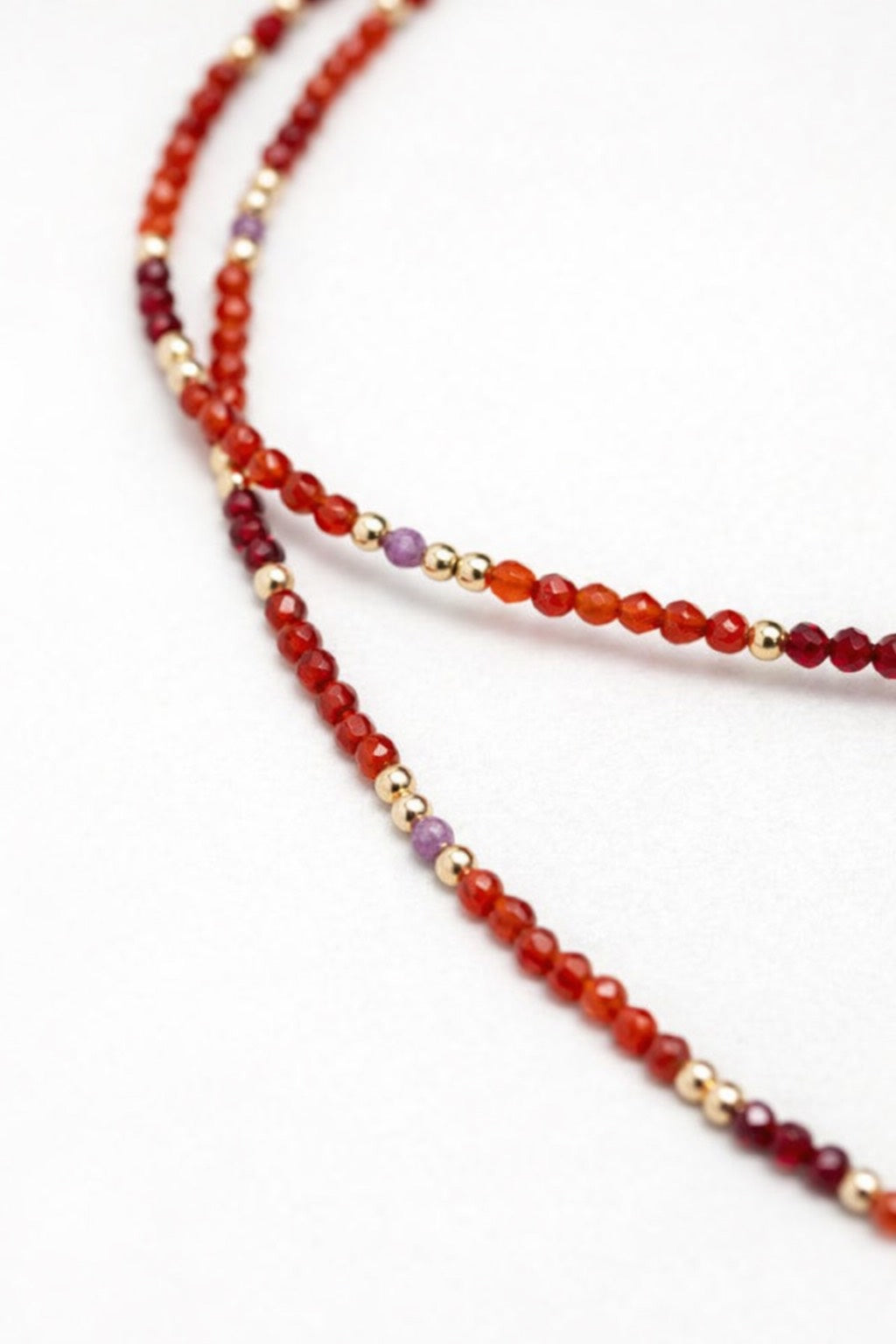 Collier Queen bracelet double - 滿圈王冠紅寶項鍊/手鍊(一飾兩用)