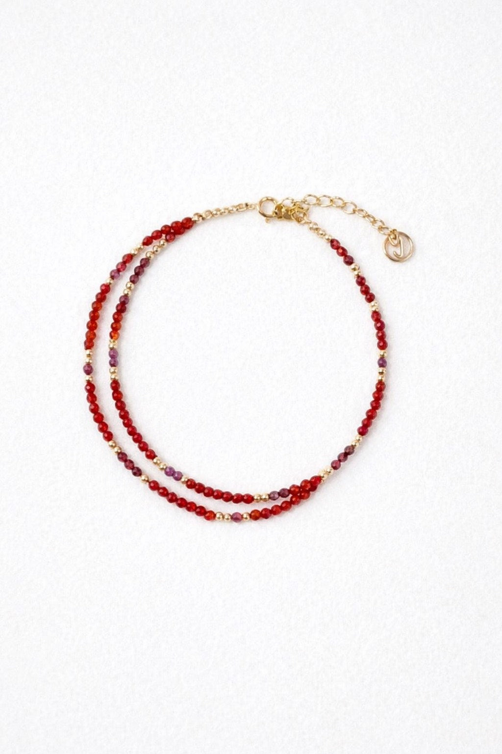 Collier Queen bracelet double - 滿圈王冠紅寶項鍊/手鍊(一飾兩用)
