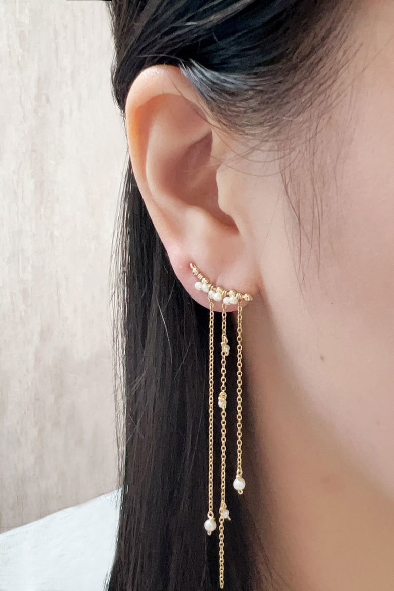 Climber Faraya - Perles 珍珠流蘇耳環 (單支)