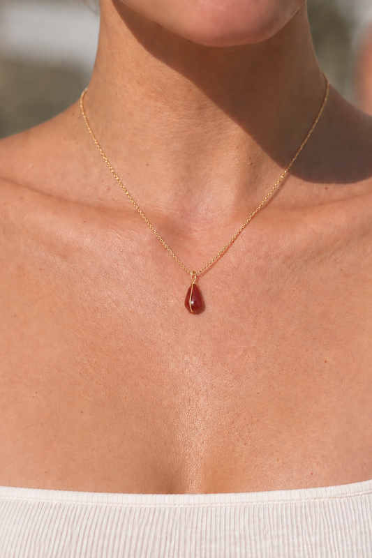Pendentif Joumana - Flamme 紅瑪瑙吊墜(不含金鍊)