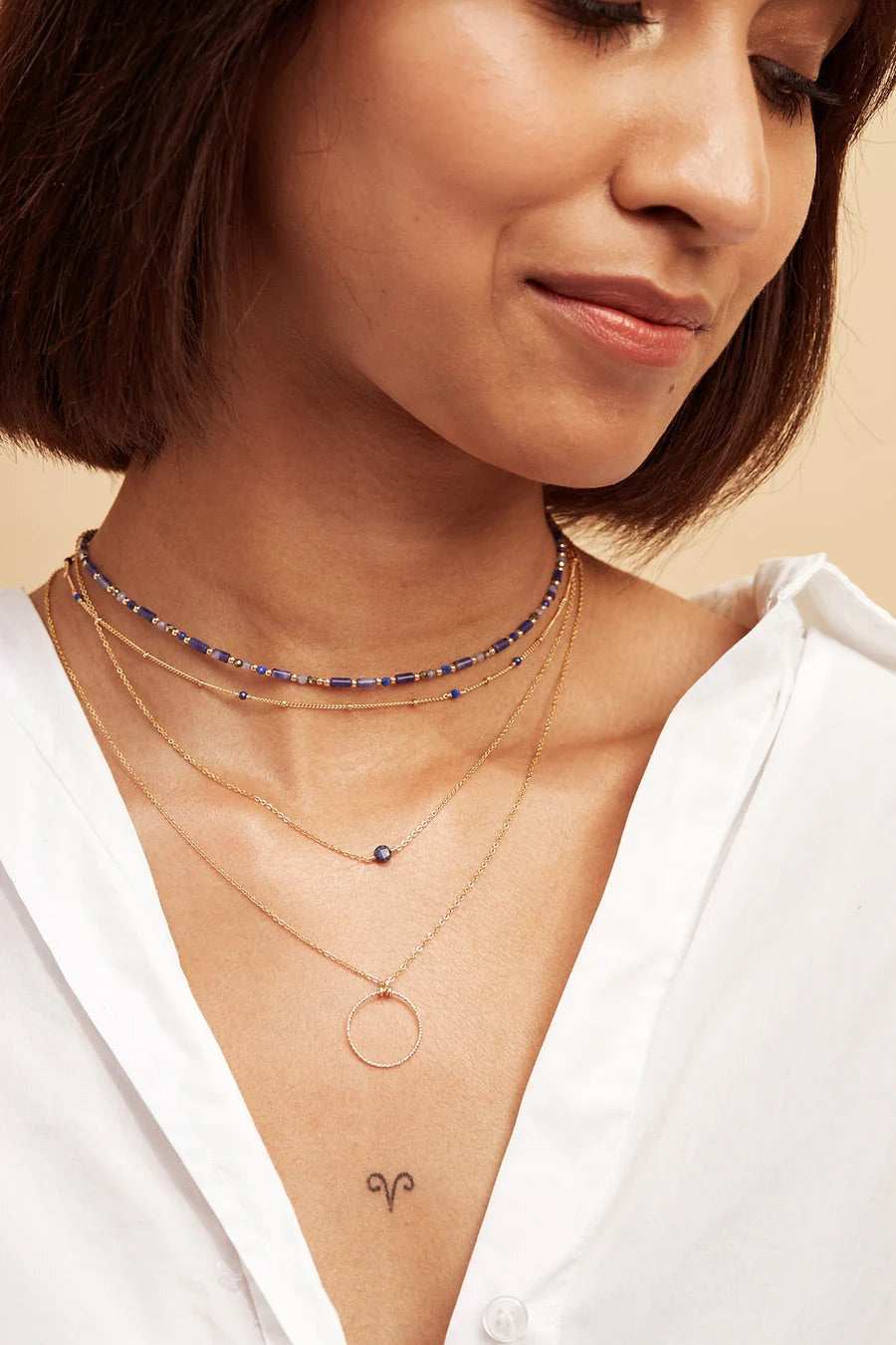 Collier Stella - Saphir 藍寶石恆星項鍊