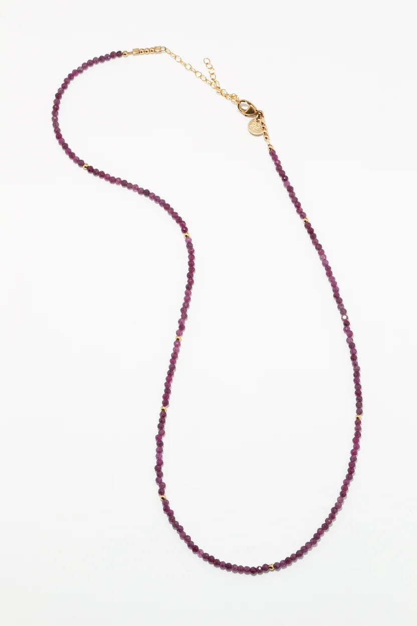 Collier Queen - Rubis 滿圈王冠紅寶石長鍊 40公分
