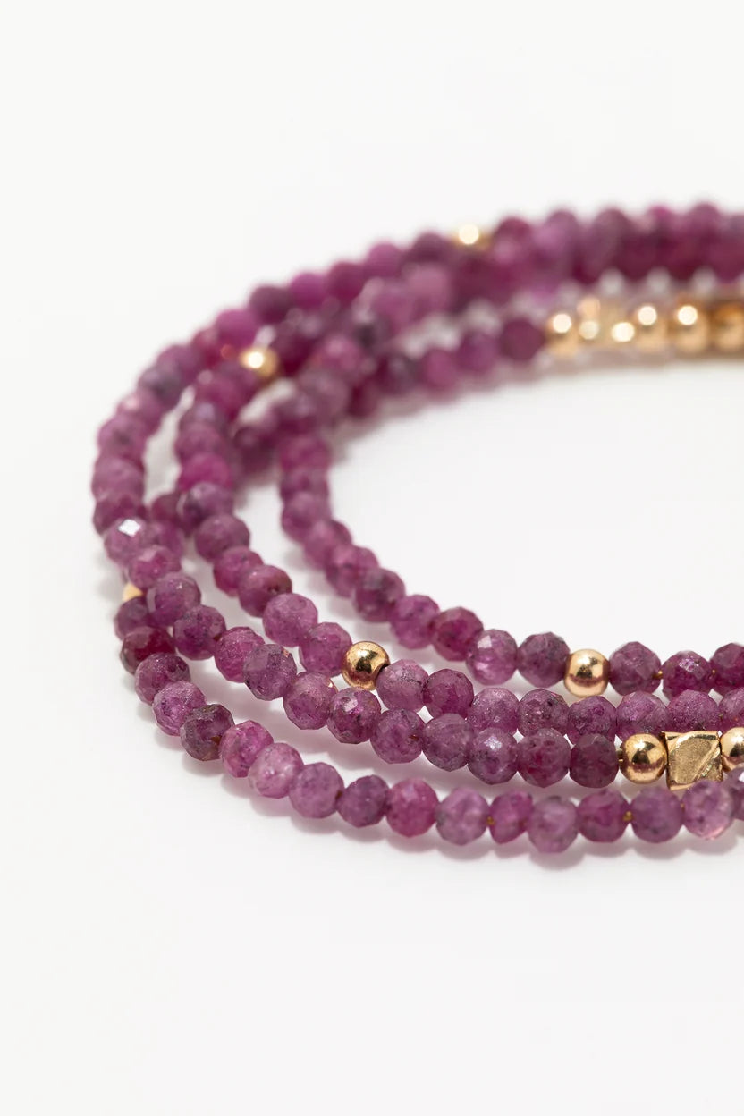 Collier Queen - Rubis 滿圈王冠紅寶石長鍊 40公分